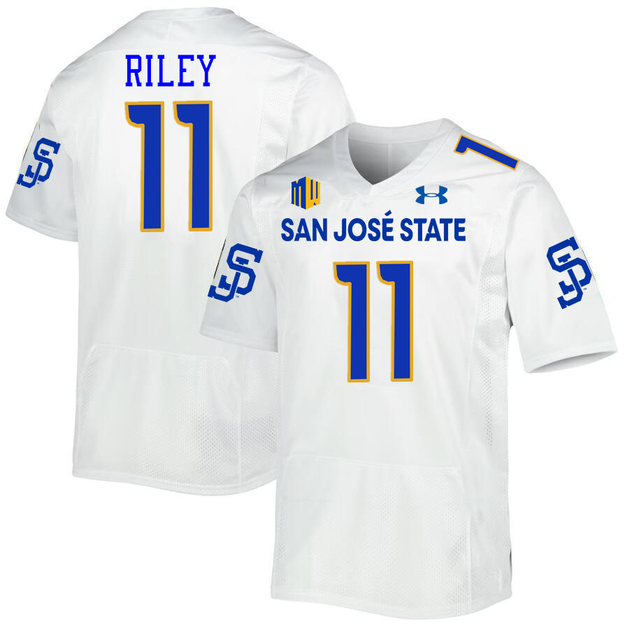 #11 Malachi Riley SJSU Jersey,San Jose State Spartans Football Jersey College Uniforms-White